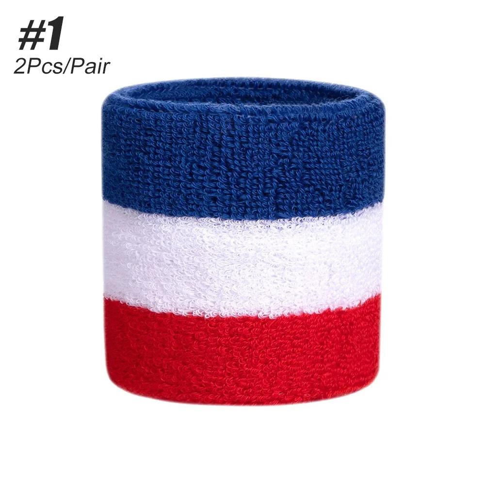 1 Pair Wrist Sweatbands for Men   Women, Moisture Wicking Thick Cotton Bands for Working Out, Gymnastics, Basketball, Football