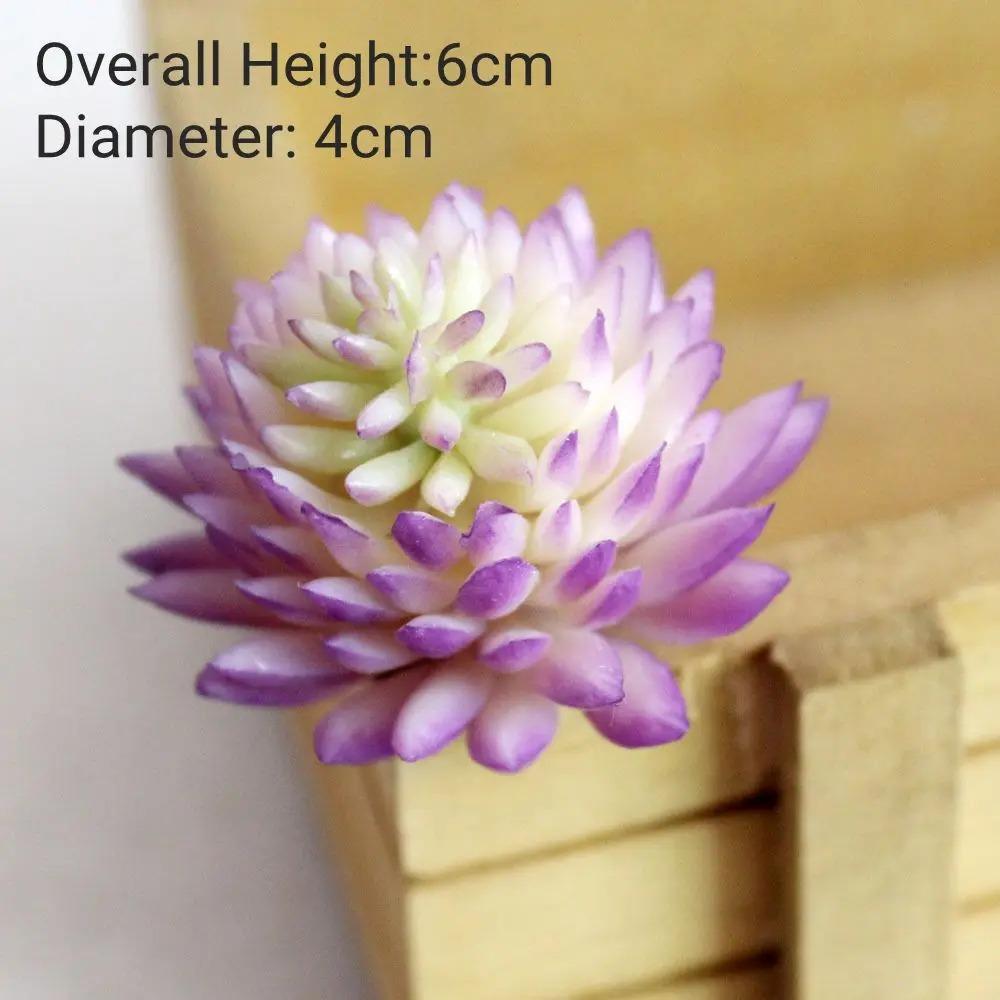 

39 стилей Фиолетовый флокированный Искусственные суккуленты Растения Украшение для дома и сада Растения для DIY Настенная цветочная композиция Искусственные растения