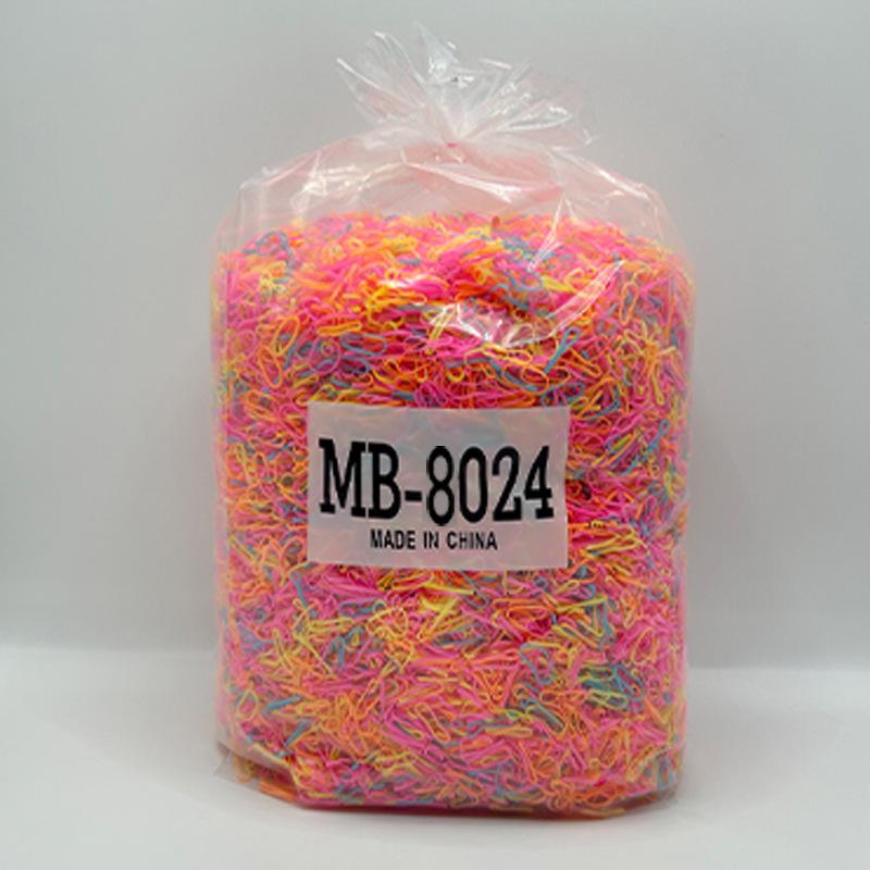 8024 Colorful Children's Hair Ties – Small High-Elastic Rubber Bands, One Pound Pack