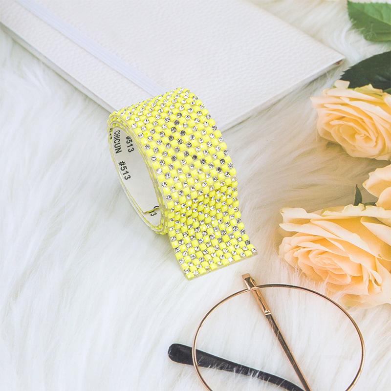 10pcs Rhinestone Ribbons Roll Diamond Sparkling Banding Party Gift Decoration DIY Crafts Self-Adhesive Rhinestone Sticker