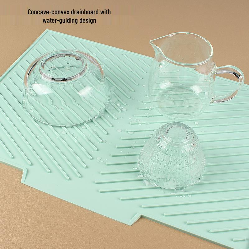 Silicone Kitchen Utensils Quick-Dry Drain Mat & Heat Insulation Pad
