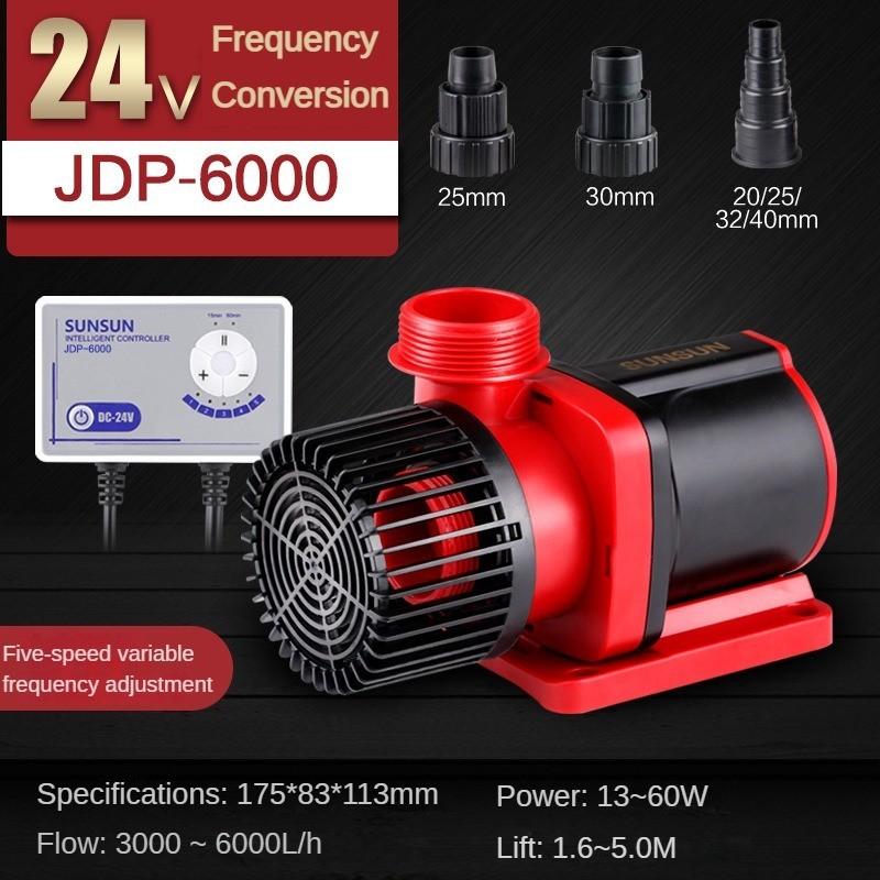 Bomba Submersível Silenciosa de Frequência Variável para Aquário 24V Bomba de Circulação Ajustável Bomba de Filtragem Específica para Aquário