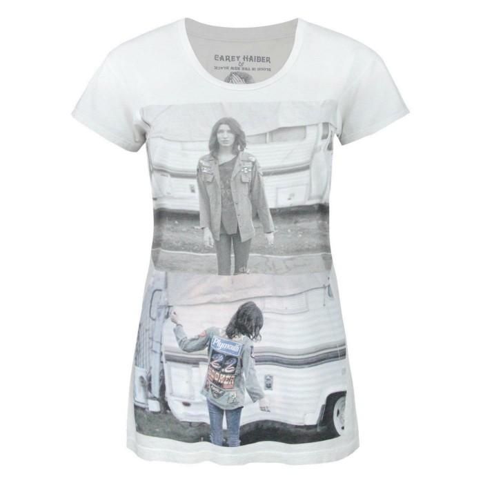 Blood Is The New Black Womens/Ladies Printed T-Shirt L blanc