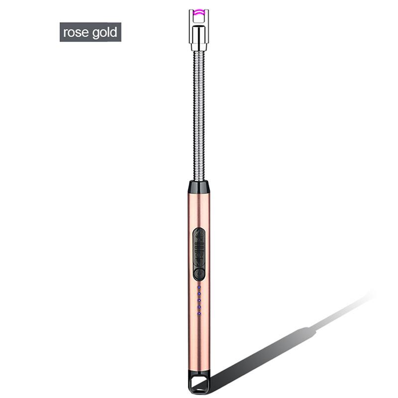 Brichetă electrică pentru grătar cu arc electric de 360°, USB rezistentă la vânt, fără flacără, aprindere cu plasmă, brichete lungi de bucătărie, brichetă cu gaz pentru aragaz cu lumânări