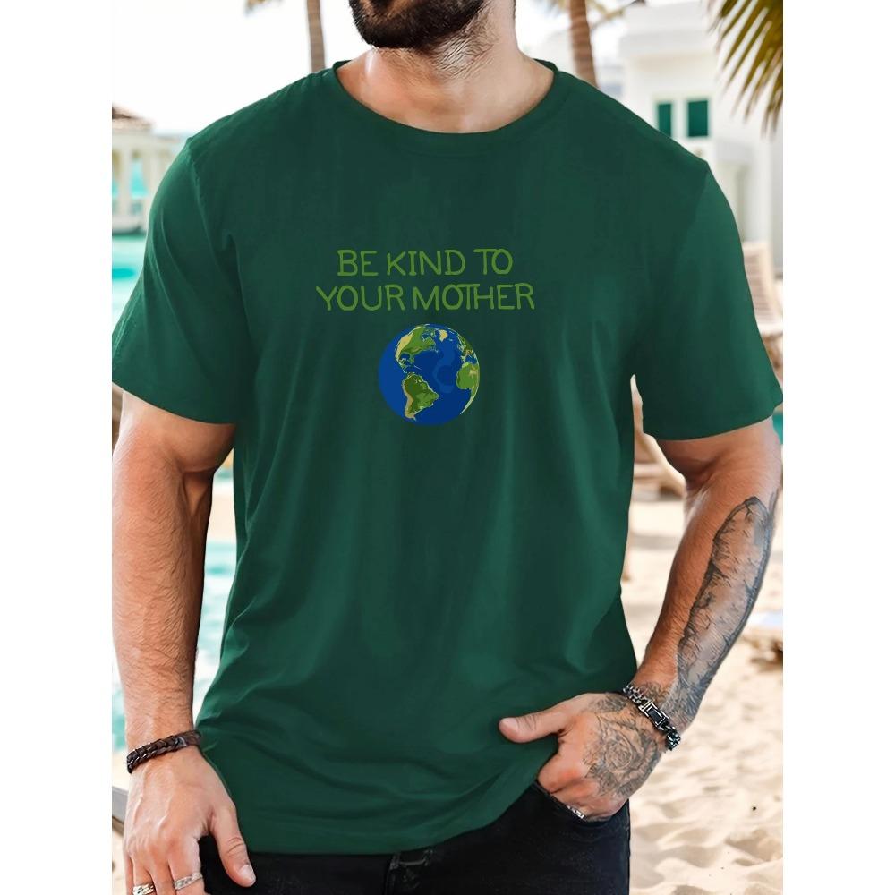 Herren Muster Sommer Freizeit Rundhals Kurzarm T-Shirt