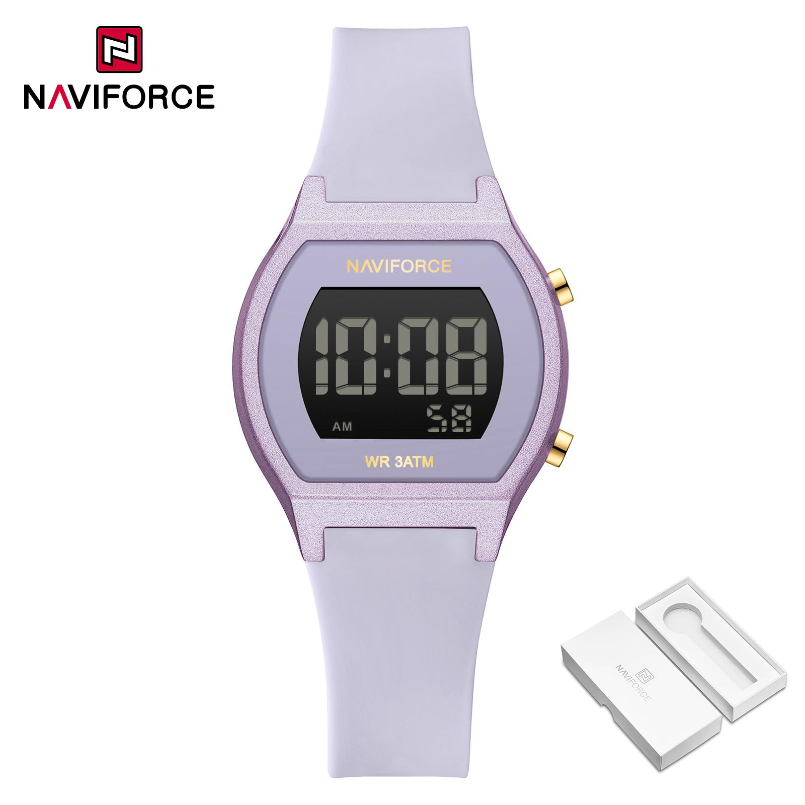 

NAVIFORCE Original Women s Simple Digital Watch Lightweight Silicone Strap Waterproof 30m Casual Outdoor Women Girl Watch NF5064