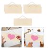 5-Pieces Hanging Wooden Plaques DIY Plain Slices