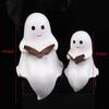 Ghost Halloween Decor Night Light Halloween Decorations Indoor Ghost Reading Book Figurine Book Lovers Gifts Table Decorations/