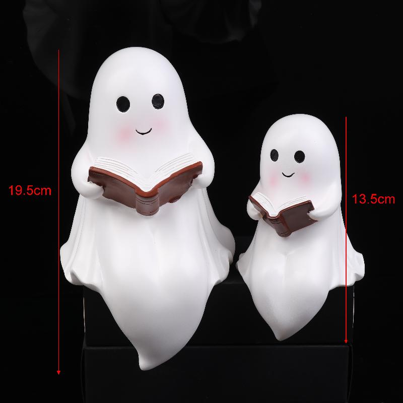 Ghost Halloween Decor Night Light Halloween Decorations Indoor Ghost Reading Book Figurine Book Lovers Gifts Table Decorations/