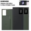 Original Samsung Galaxy S23 Ultra SM-S918B S-View Wallet Case Cover Card Holder Pocket Protective Cover with Smart Small Screen View For S23 Ultra
