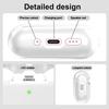 EQD AirPods Pro 2 Kılıfı Şeffaf, Temizleme Kiti ve Anahtarlık ile, Beyaz