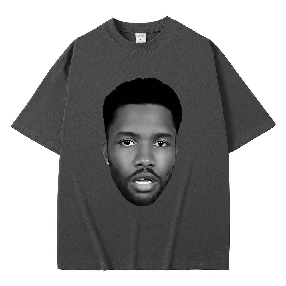 Rapper Frank Hip Hop Vintage Head Graphic Tshirt Men Ocean Fashion Cool T-shirt Blond Oversized T Shirts Men's Tops Short Sleeve