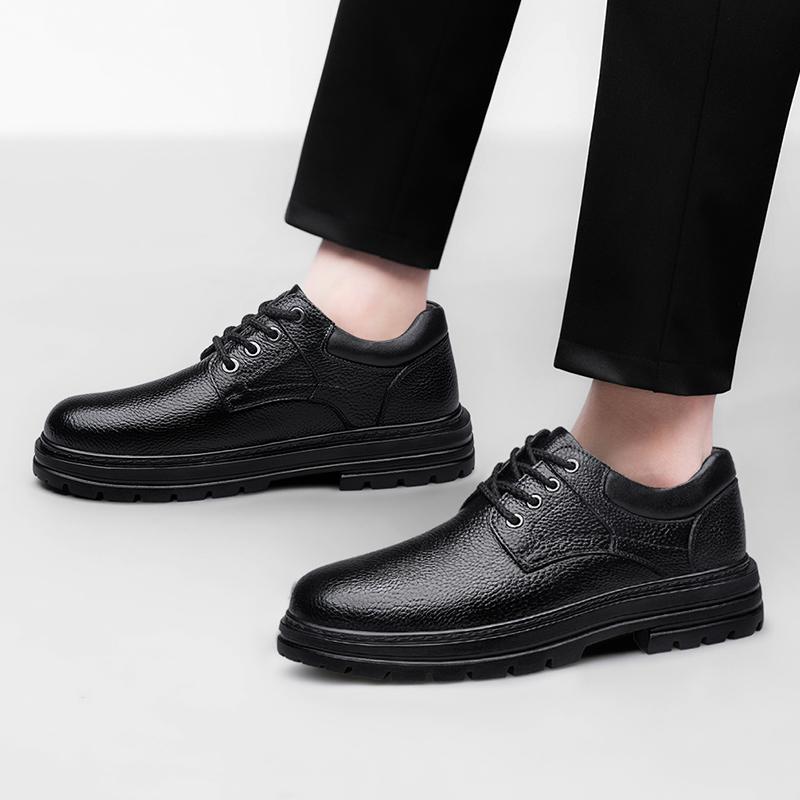 Fashion High Quality Brand Men's Genuine Leather Casual Shoes Wear-resistant Oxford Shoes Outdoor Breathable Men's Hiking Travel Shoes