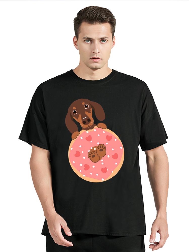 Funny Low Rider Dachshund Sausage Dog Oversized T-shirt Anime Men's Clothing Female Designer Fitness T Shirt Manga Cotton Tshirt