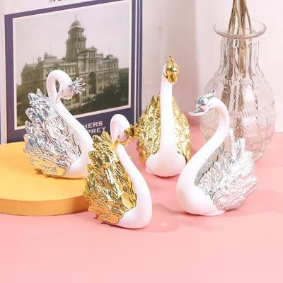 DIY Lover Baking Decoration Table Decorative Desktop Cake Topper Swan Figurine Anniversary Ornament Miniatures