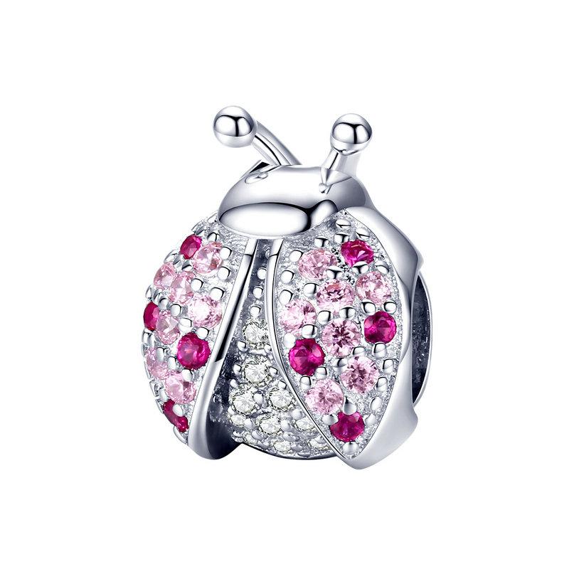 Bamoer 925 Silver Ladybug Charm Fit DIY Bracelet & Bangle Turtle Pendant Jewelry Birds Pendant Animal Charms Collection