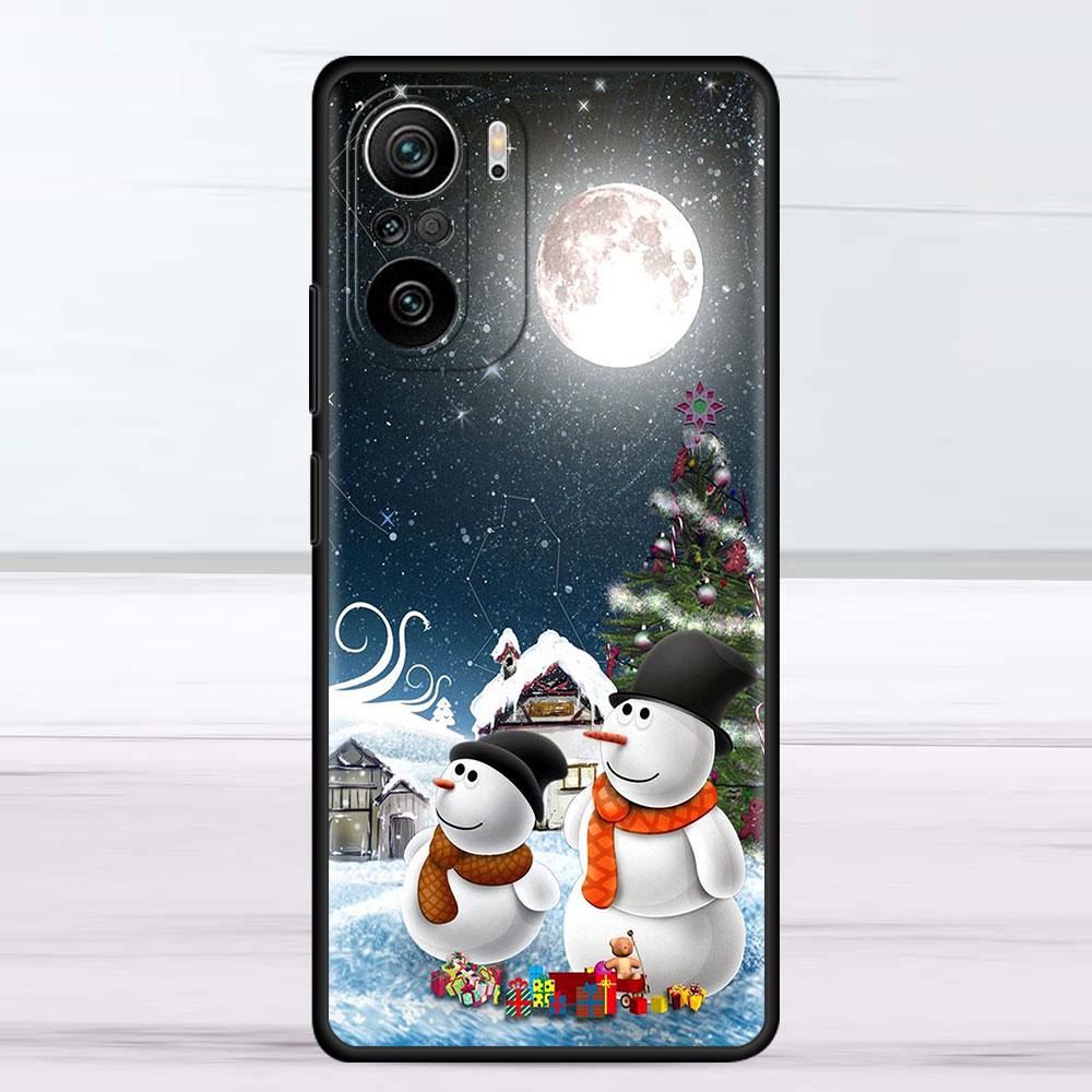 

Рождественский чехол со снеговиком из мультфильма для Xiaomi Redmi Note 11 10 9S 9 K40 Pro 7 8 9A 9C 8T 9T 10C 10Pro, силиконовый чехол для телефона Redmi Note 10 Pro