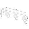 Ceiling lamp carbon 3L beige