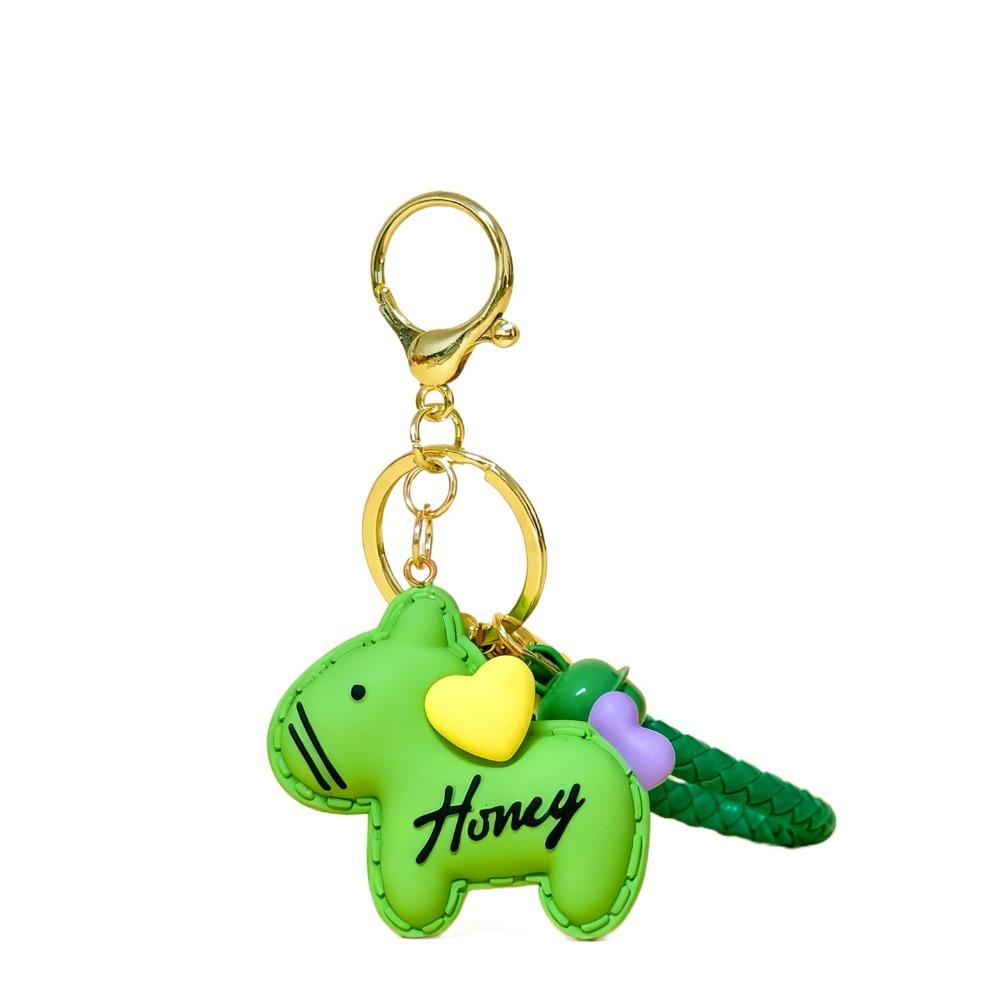 Small Bell Horse Pendant Heart New Year Keychain Fashion Bag Pendant Ornaments  Bag Decor