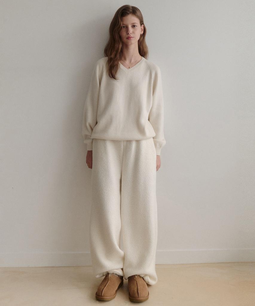 LENAV Wool Fleece String Pants (Ivory)