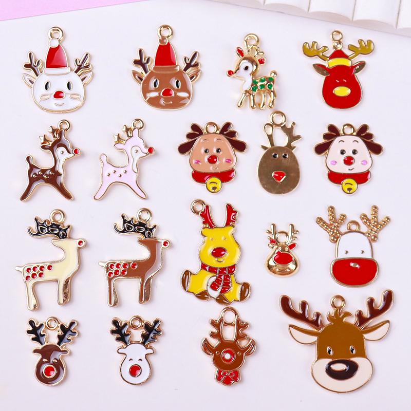 10/20/50 Stück Weihnachts-Emaille-Anhänger-Charms Für DIY-Schmuckherstellung Weihnachts-Basteln Heimdekoration Geschenke