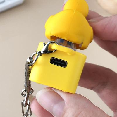Keyboard Bag Charm Fidget Clicker Small Backpack Ornament Duck Shape Backpack Charm with Light and Sound Stress Relief Toy Gift