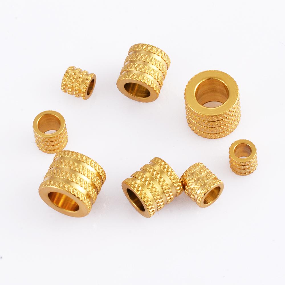 Wholesale 10pcs/lot Gold Stainless Steel Gear Spacer Loose Beads Charms for DIY Jewelry Making Bracelet Necklace with Big Holes