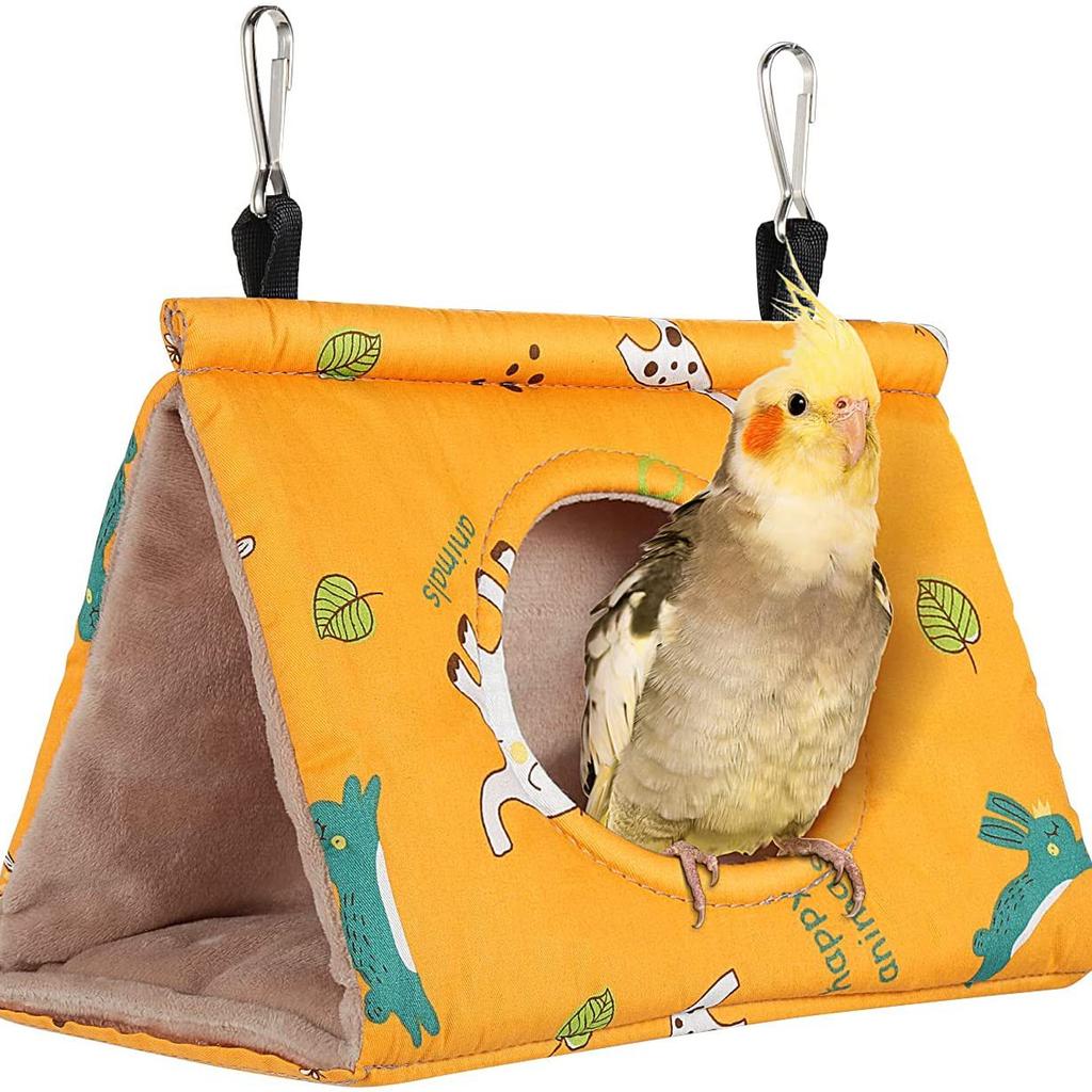 Kjæledyrutstyr Papegøye Bomullsrede Høst og Vinter Tykket Vinter Fuglerede Fuglehengekøye Fuglehus Sovende Trekantet Reir