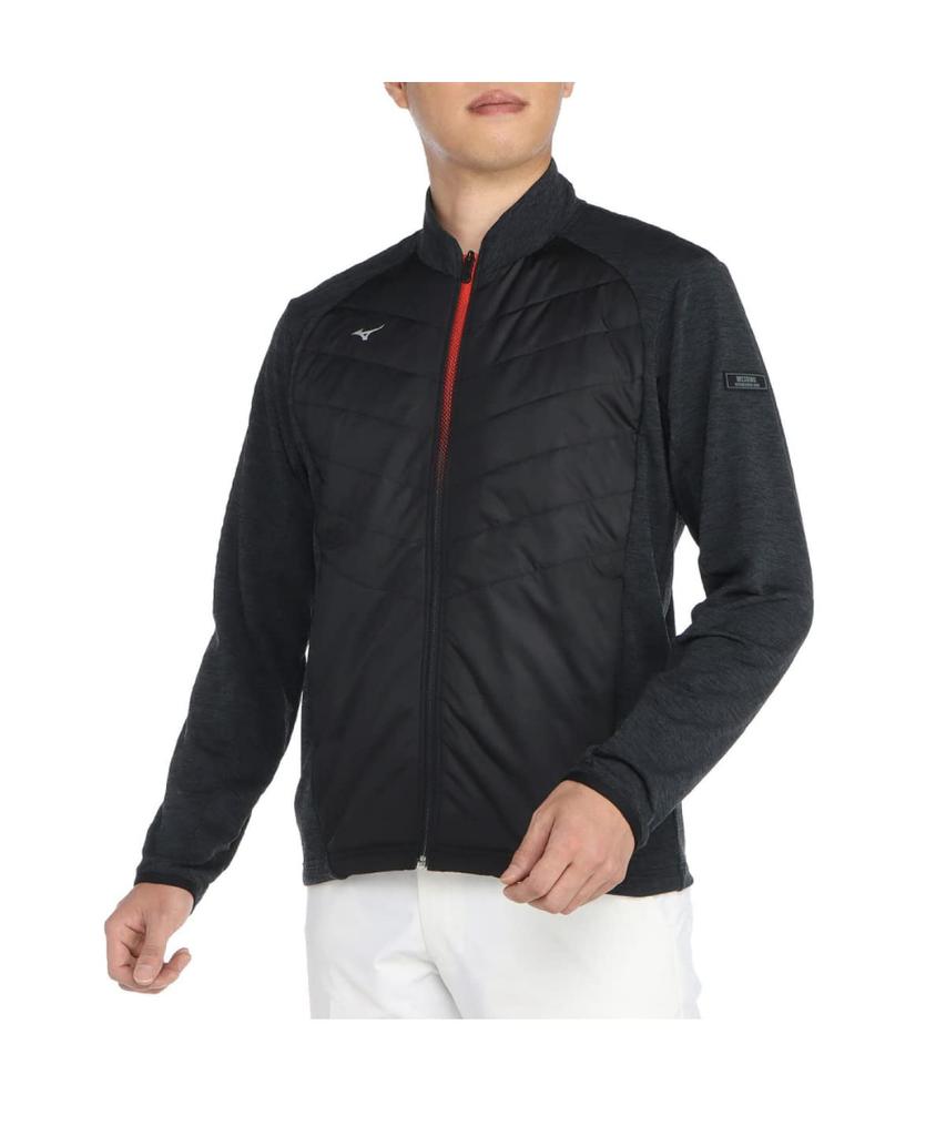 Mizuno Stretch Fleece Golf Black Size XL equivalent to Japanese size Men's Full-Zip Midlayer, 52MC0542, Heather, (Japan XL, 2L)