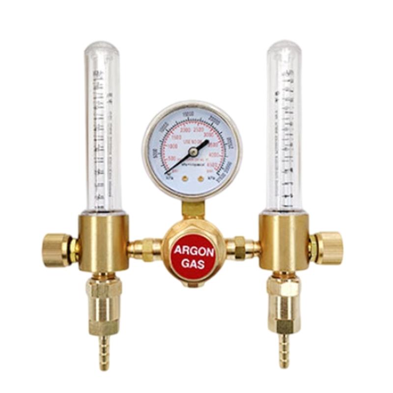 Accuracy Double Tube Brass Pressure Meter Corrosion Resistant for Welding Systems J0MC
