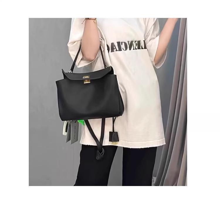 New 2024 B-brand Genuine Leather Women's Rodeo Shoulder Bag - Casual Commuting Kelly Tote