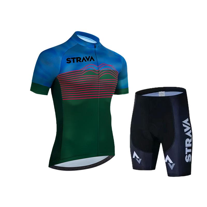 Short-sleeved Men's Tight-fitting Quick-drying Breathable Mountain Road Bike Cycling Suit 2026 Summer Breathable Cycling Suit Set