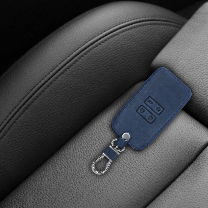 Kwmobile Accessoire Clef De Voiture Pour Renault - Coque De Clé De Voiture En Simili Cuir Pour Clef De Voiture Smart Key Ren 2699