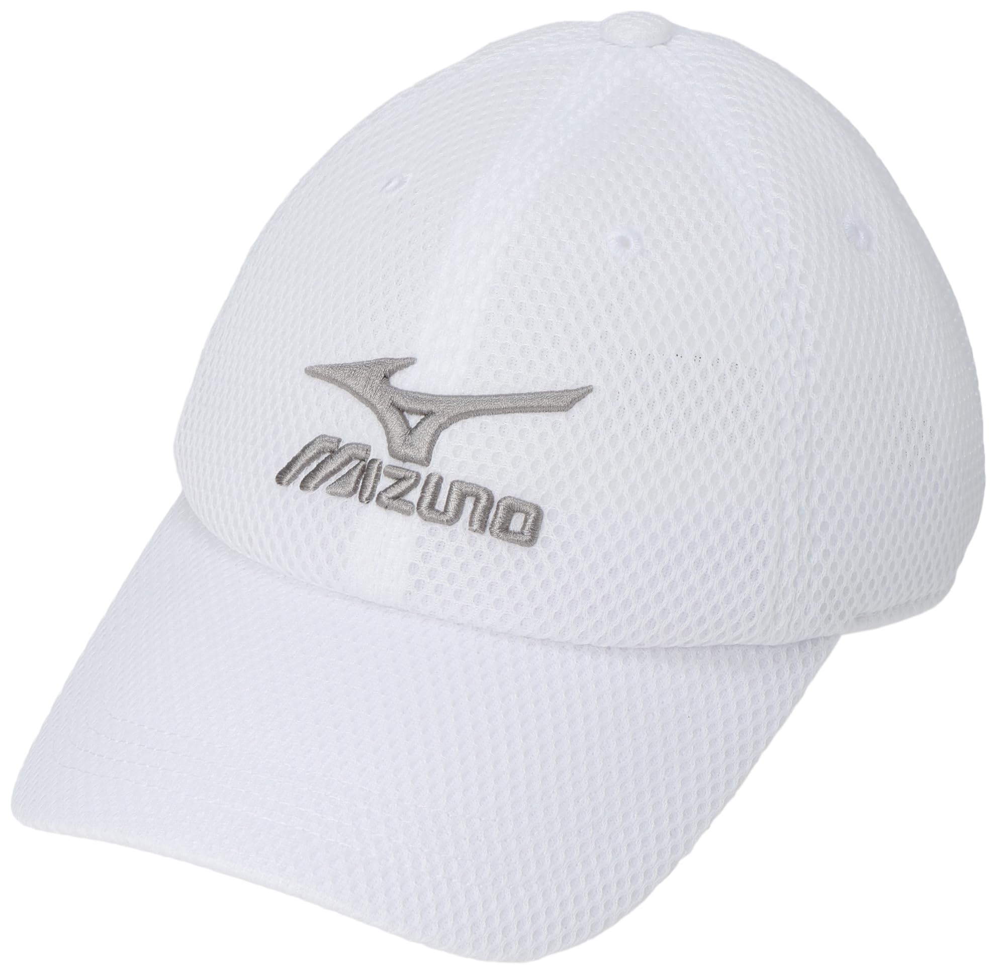 

Mizuno Air Mesh Everyday C2JWB156 Men s Cap, Breathable, Summer, Sports, Use, White/Silver,