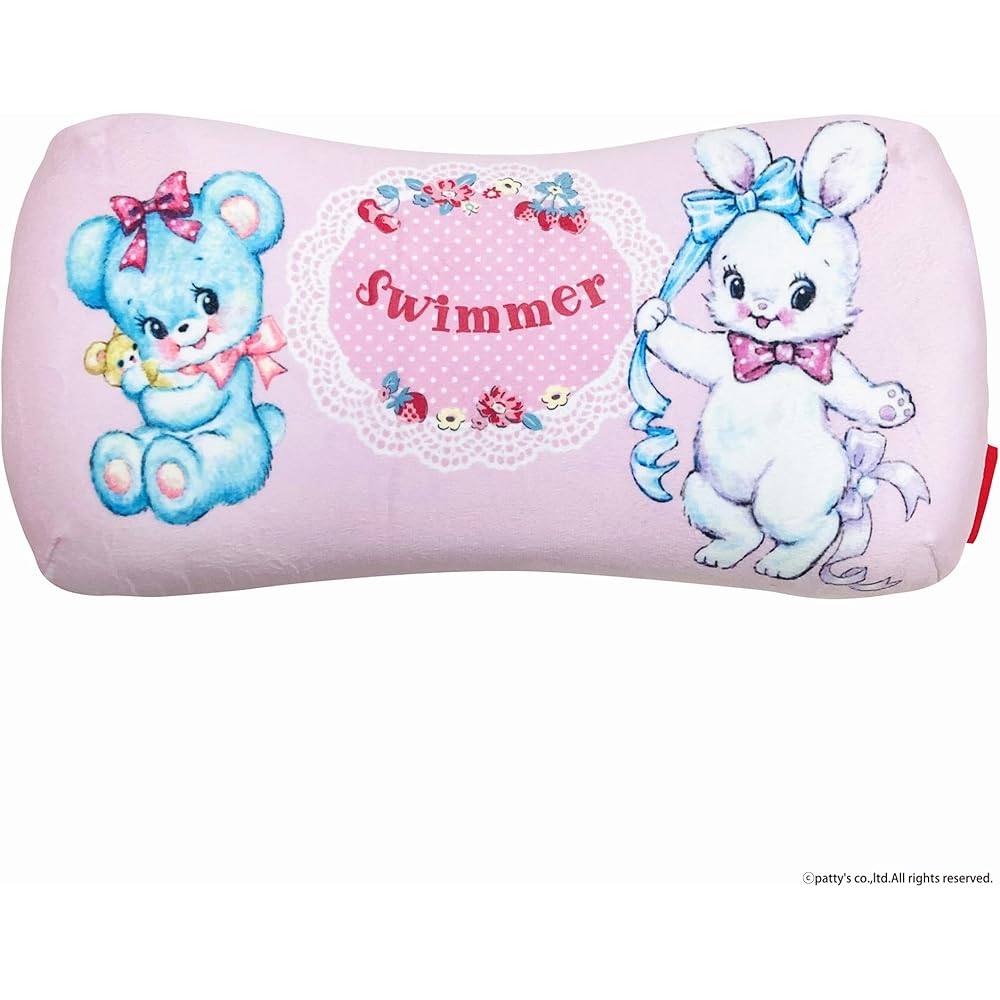 MORIPiLO Swimmer Retro Low-Rebound Cushion Pillow Pink 16x33x8cm Soft Touch Character Relaxation Pillow