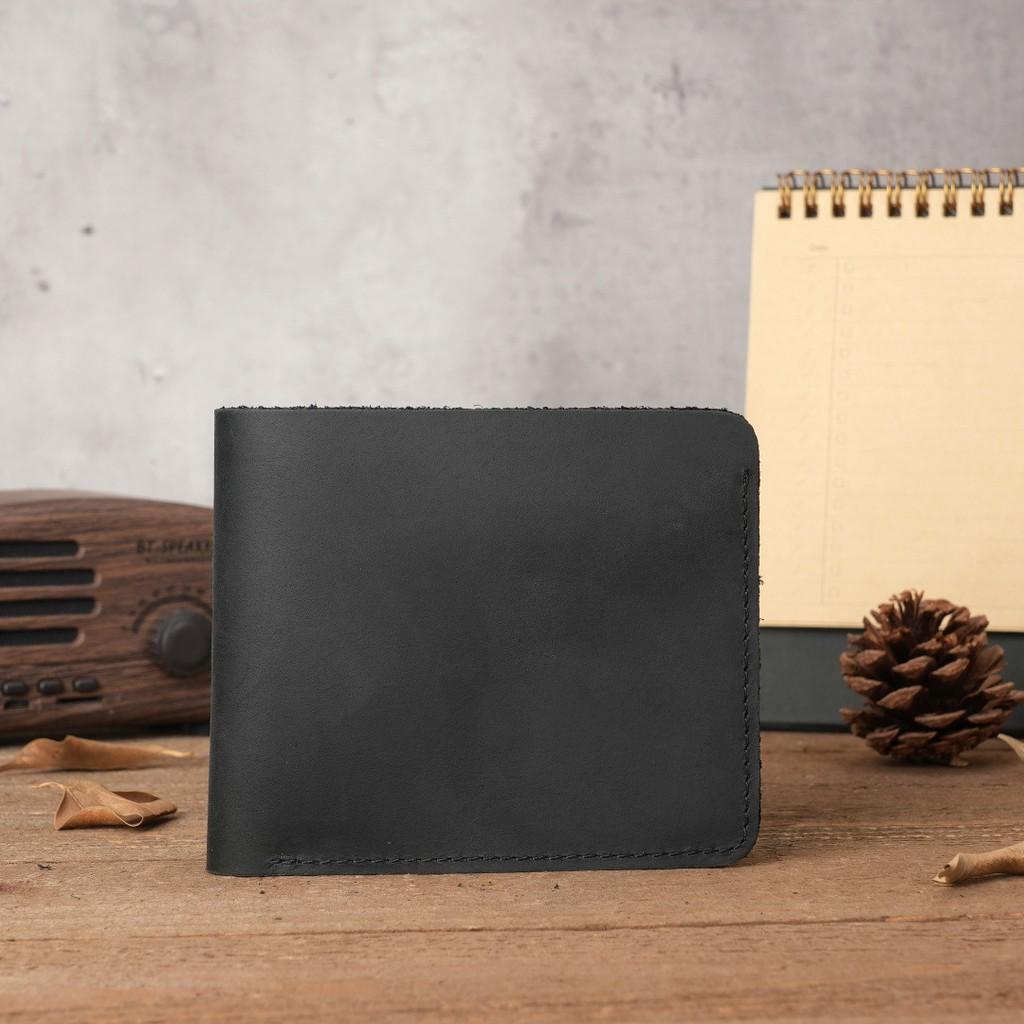 

2025 Men s Vintage Heave Duty Genuine Leather Trifold Wallet Cowhide Coin Purse Card Holder for Daily/Travel Use чорний
