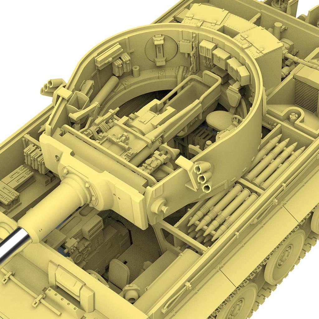 TAKOM Scale German Tiger I Early Model with Full Battle of Kursk Plastic Model Kit 1/48 Interior, TKOUSNO-006