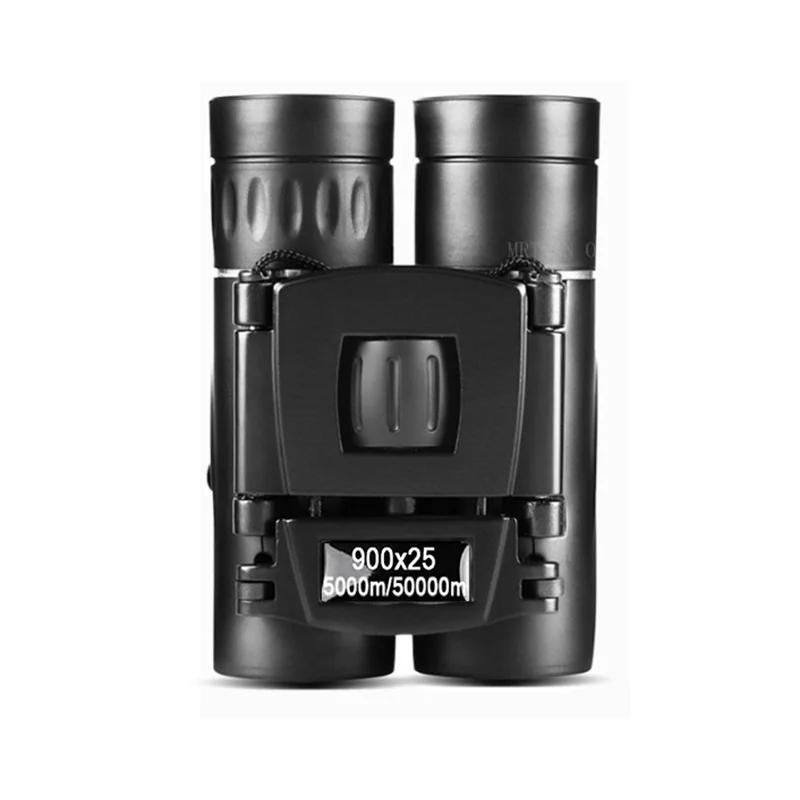 900x25 HD Zoom Portable Powerful Binoculars Long Range BAK4 Telescope Folding Low Light Binoculars for Hunting Camping
