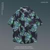 Japanese Hong Kong-Style Floral Hawaiian Shirt - Unisex Summer Short-Sleeve Retro Beachwear