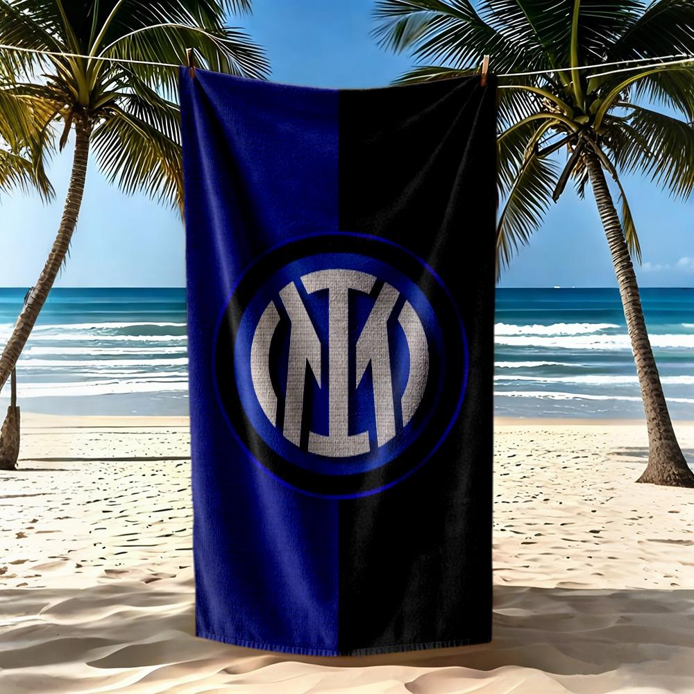 Inter Milan Beach Towel Quickdry Soft Microfiber Comfortable Lightweight