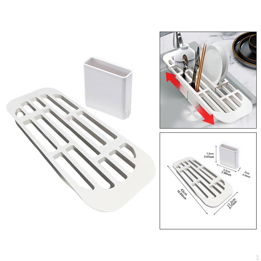 Kitchen Drain Tray Dish Drainer Retractable Multifunctional