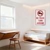 No Truck Turn Around Metal Tin Sign - Prohibition Sign with Red Border & Warning Symbol, Vintage Traffic Sign for Home Cafe Bar