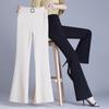 Office Lady Fashion Slim Flare Suit Pants Spring Autumn Korean Elastic High Waist Solid Women Clothing All-match Casual Trousers
