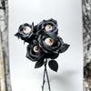 1Pc With Eyeball Halloween Eyeball Rose Simulation Handmade Eyeball Fake Flower Exquisite Artificial Black Rose Accessories