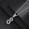 Hip Hop Letter Pendant Zircon Necklace Popular Instagram Personalized Accessory Niche Design Men's and Women's Pendant Necklace