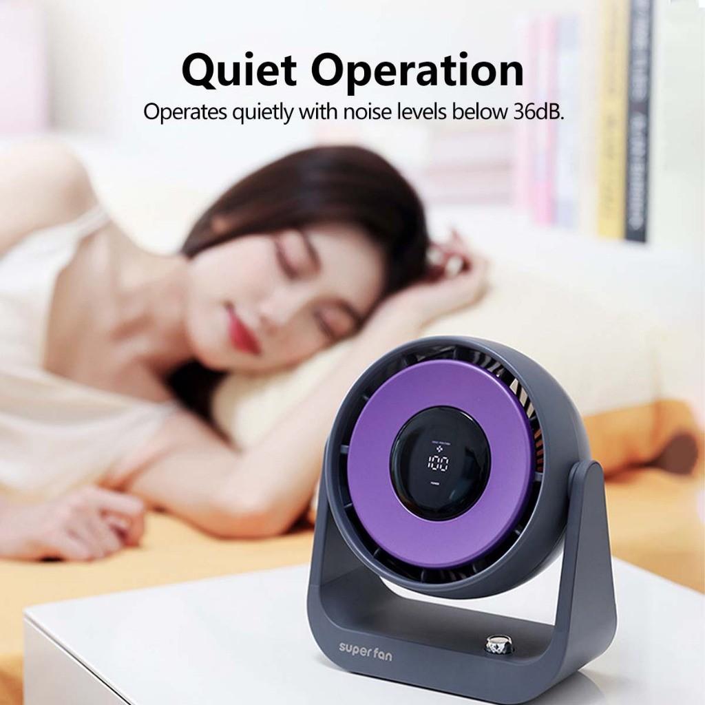 Intelligent Desktop Air Circulation Fan Mini Portable Electric Fan Wireless USB Rechargeable Ventilation Fan
