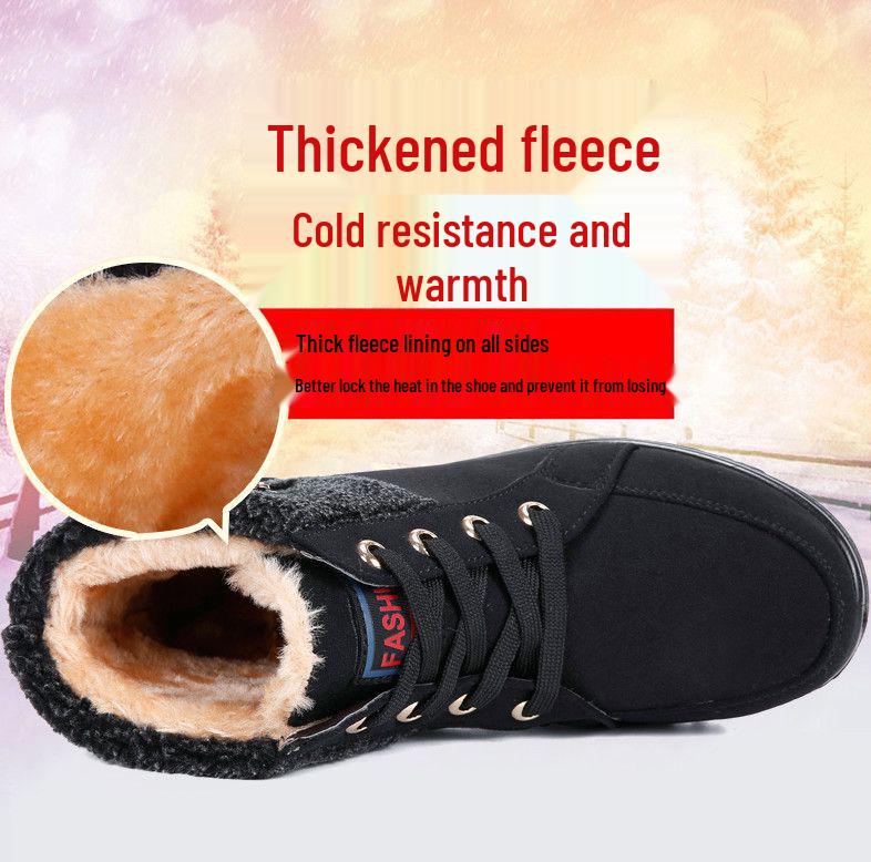 Women's Winter Cotton Boots - Velvet-Lined, Non-Slip Snow Boots for Middle-Aged & Elderly, Plus Size Available