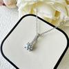 Vinregem 100% 925 Sterlingové stříbro VVS1 3EX D Barva 0,8CT 6MM Kulatý brus Pravý Moissanitový diamant Drahokam Přívěsek Náhrdelník Jemné šperky GRA