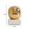 Gold-plated Ceramic Gold Face Ornaments Creative Home Furnishings Simple Living Room Office Desktop Ornaments Ceramic Crafts