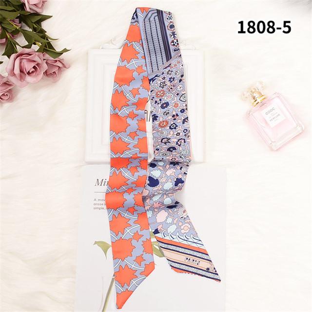 Luxury Horse Cloak Brand Scarf Fashion Design 100% Silk Scarf Women Headwear Skinny Bag Hair Scarves Neckerchief
